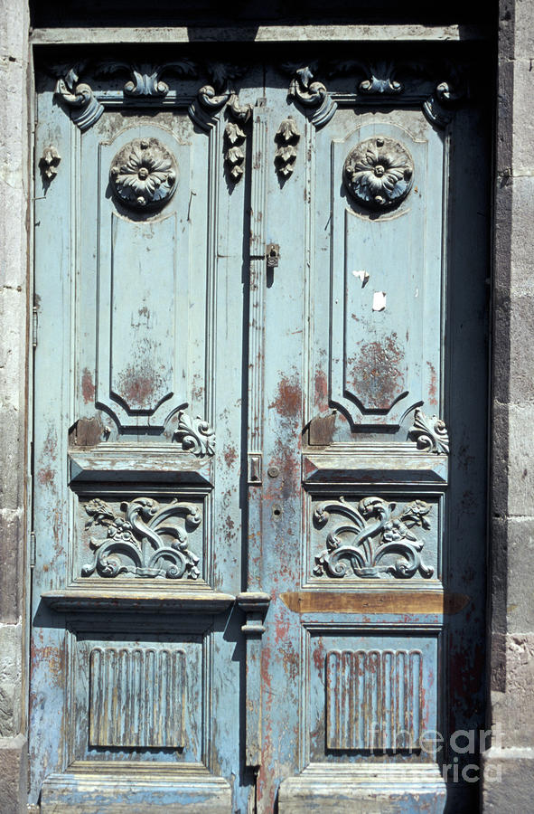 WEATHERED QUITO DOOR Ecuador Photograph by John  Mitchell