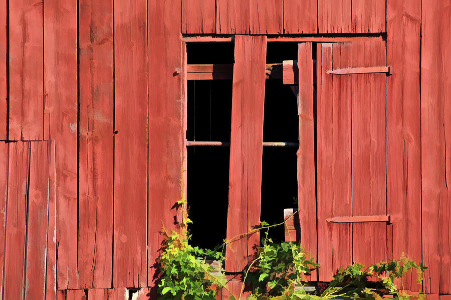 Weathered Red Barn Window of New Jersey Photograph by David Letts