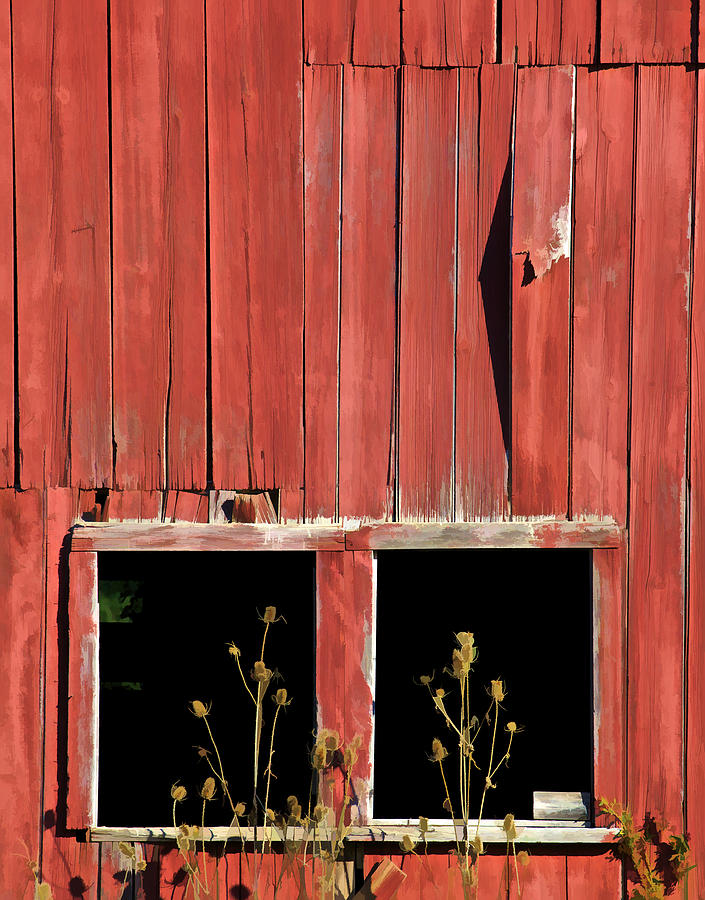 Weathered Red Barn Windows of New Jersey Photograph by David Letts