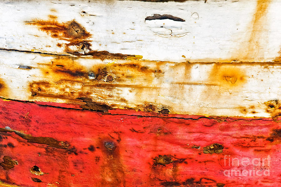 Weathered with red stripe Photograph by Silvia Ganora