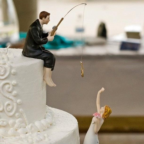 Cake Photograph - #wedding #day #cake #layered #figurines by Michael Lynch