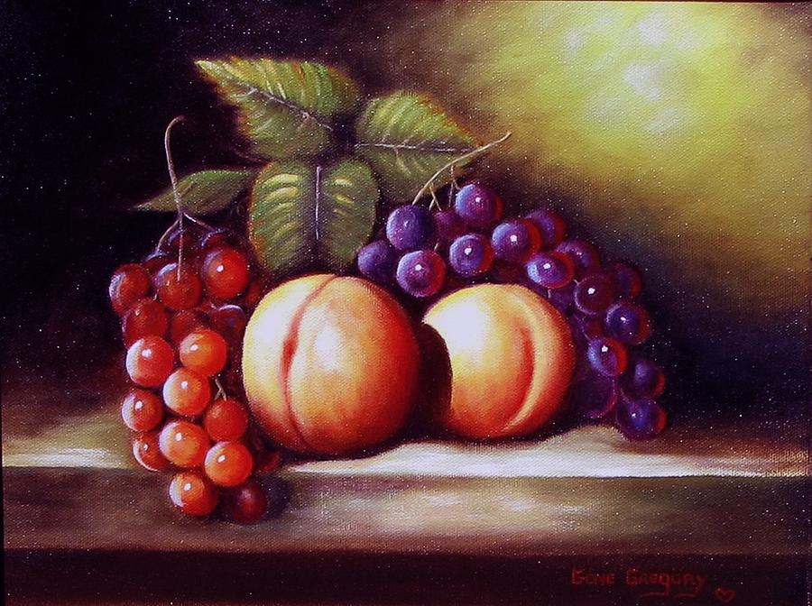 Grape Painting - Wee snack 2 by Gene Gregory