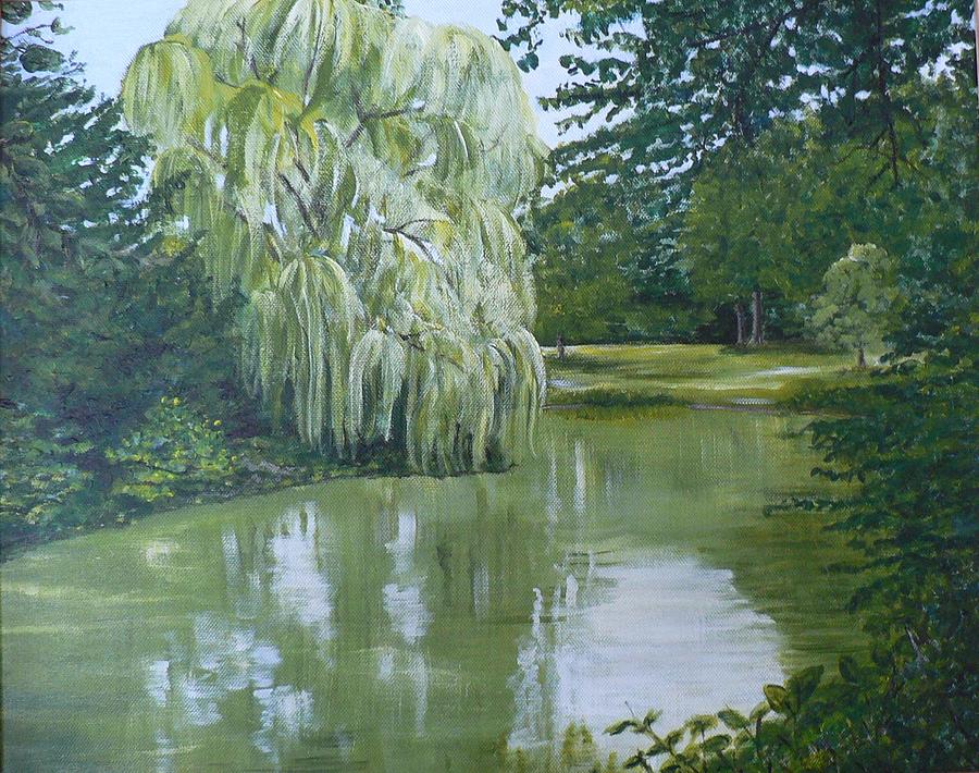 Weeping Willow Painting by Donna Muller