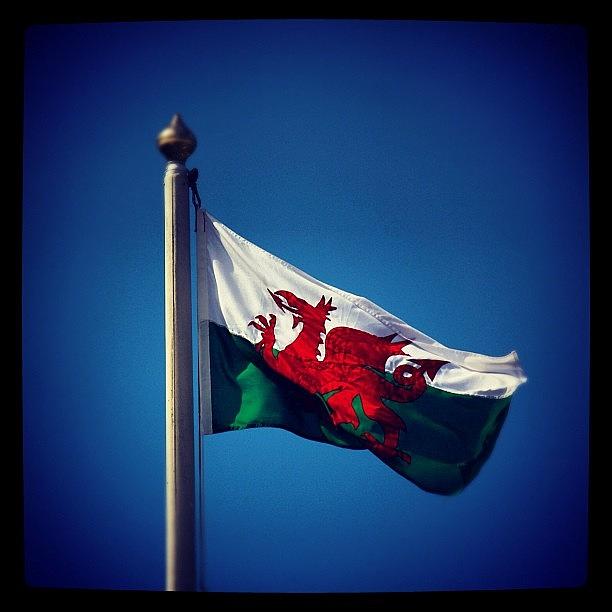 Flag Photograph - Welcome To... #wales #st.davids #flag by Rachel Purchase