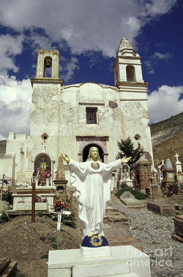 WELCOMING JESUS Real de Catorce Mexico Photograph by John  Mitchell