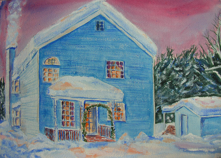 Wellesley Island Christmas Painting by Robert P Hedden