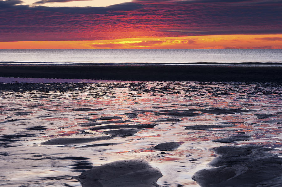 Wells Beach Sunrise Reflections Photograph by Glenn Gordon