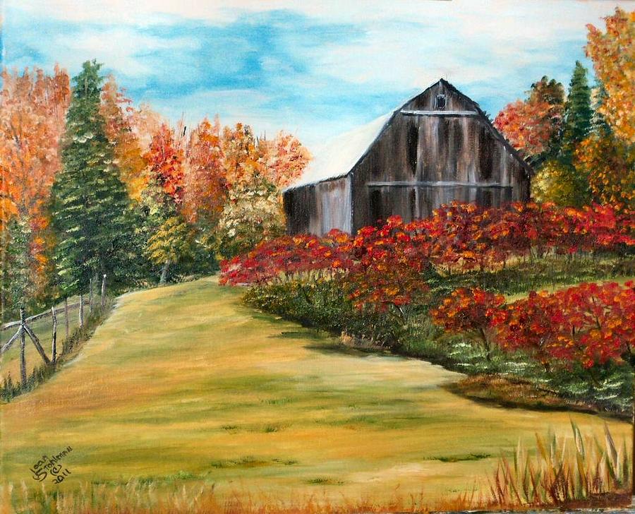 Welsh Barn Painting By Joan Stohlman 