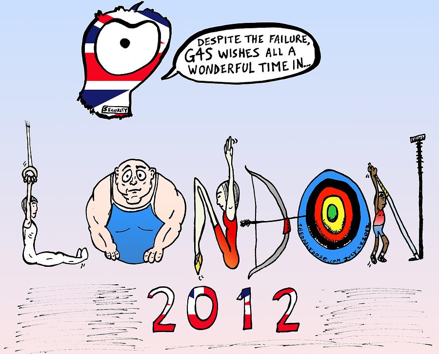 Sports Drawing - Welsome to the 2012 London Olympics by Yasha Harari