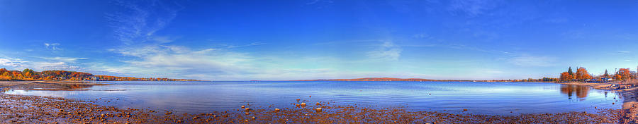 Fall Photograph - West Bay in Traverse City by Twenty Two North Photography