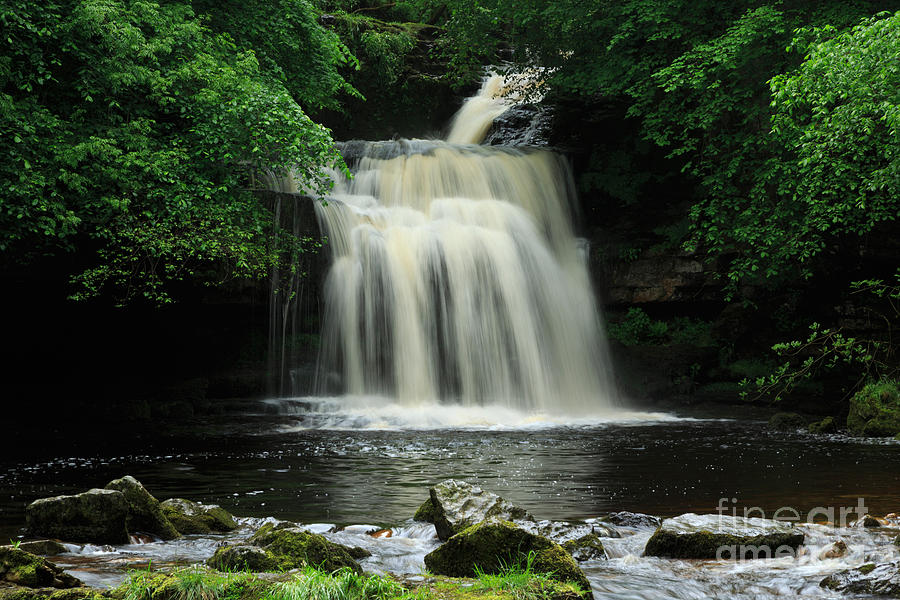 Waterfall Photograph - West Burton Falls in Wensleydale by Louise Heusinkveld