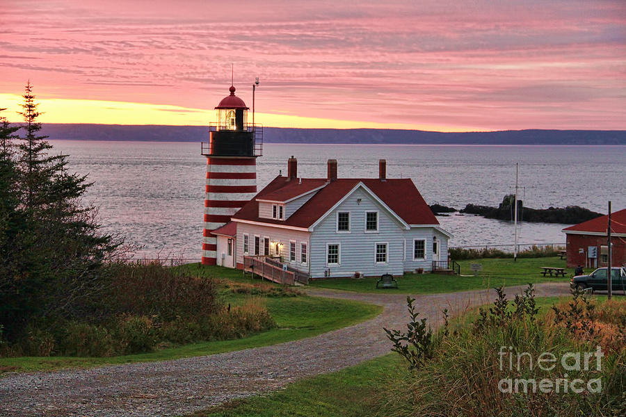 Lighthouse Photograph - West Quoddy Head Lighthouse by Jack Schultz