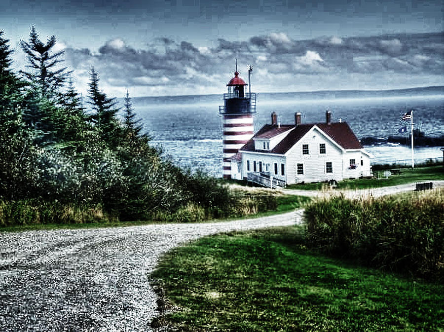 West Quoddy Lighthouse Photograph by Kelly Reber