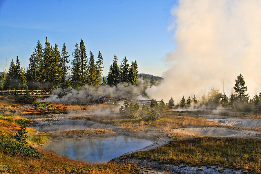 West Thumb Basin in Yellowstone Photograph by Betty Eich