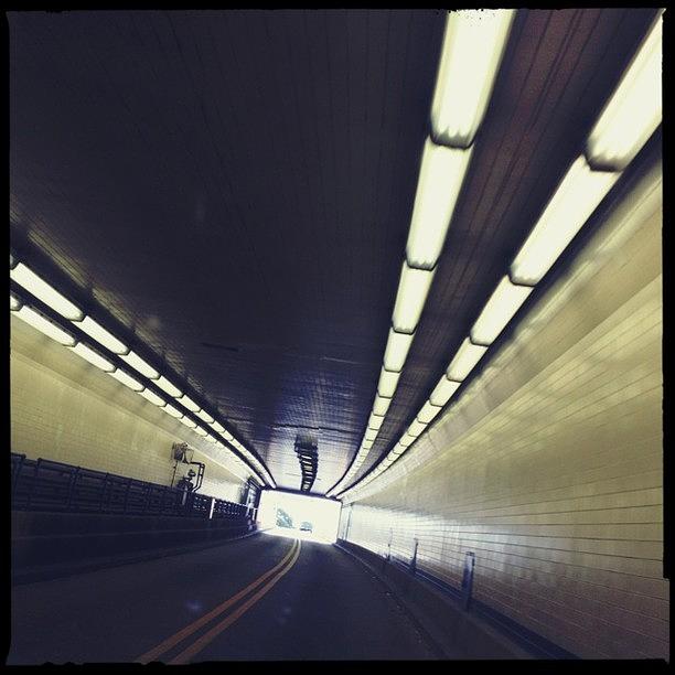 Architecture Photograph - Westbound In The #tube #tunnel #horizon by Molly Slater Jones