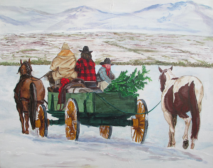 Christmas Painting - Western Christmas by Andrew Hench