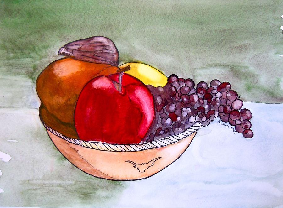 Western Fruit Bowl Painting by Sharon Mick