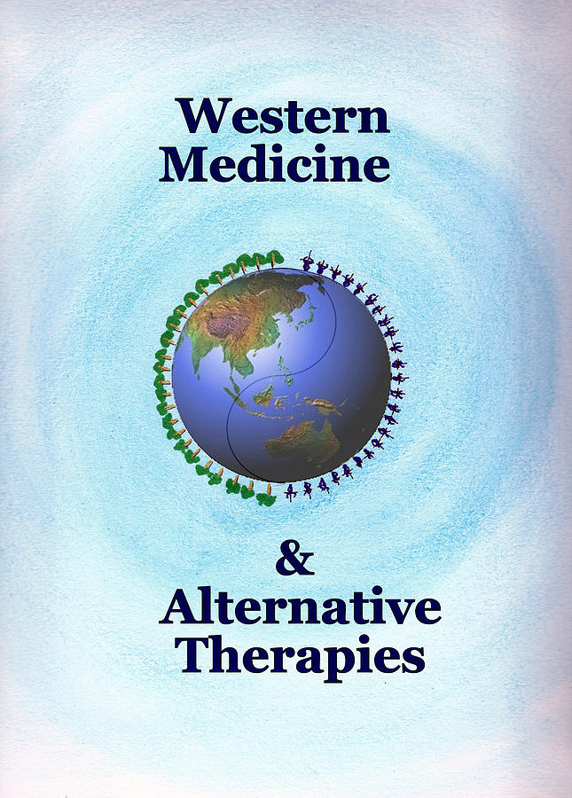 Western Medicine and Alternative Therapies Painting by AHONU Aingeal Rose