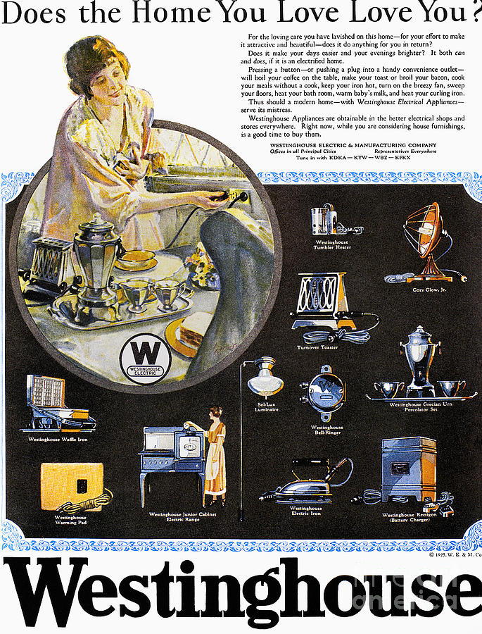 Westinghouse Ad, 1925 By Granger