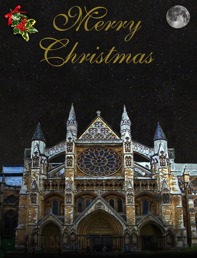 Westminster Abbey Merry Christmas Mixed Media by Eric Kempson Fine