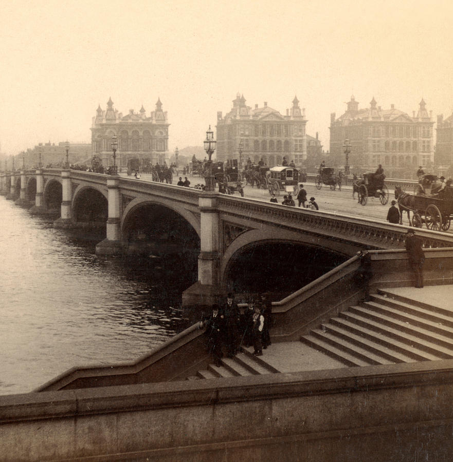 Westminster Bridge - London - c 1887 Photograph by International  Images