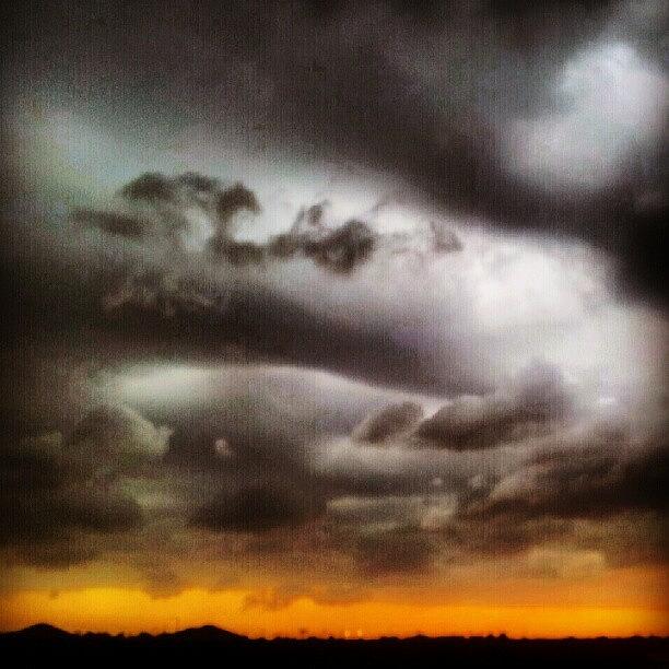 Sunset Photograph - #westtexassunset #storm #sunset #clouds by Lindi Morris