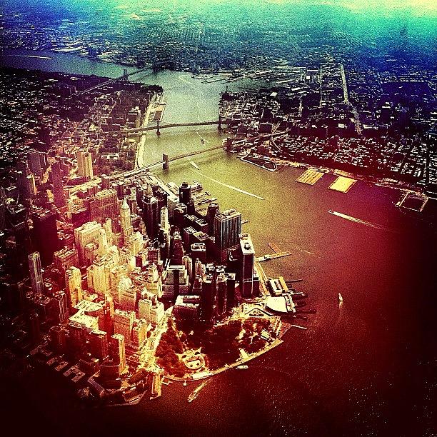 Skyline Photograph - Whaddup New York #plane #nyc #skyline by Ramon Smikle