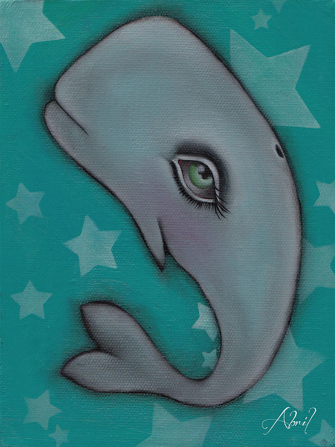 Fish Painting - Whale II by Abril Andrade