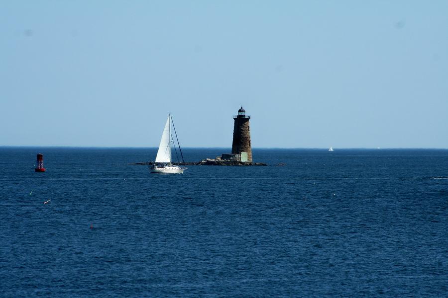 Whaleback Lighthouse Kittery Maine Photograph by Barbara S Nickerson