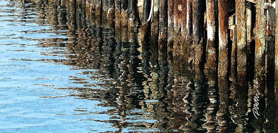 Wharf Reflections III Digital Art by Jim Pavelle