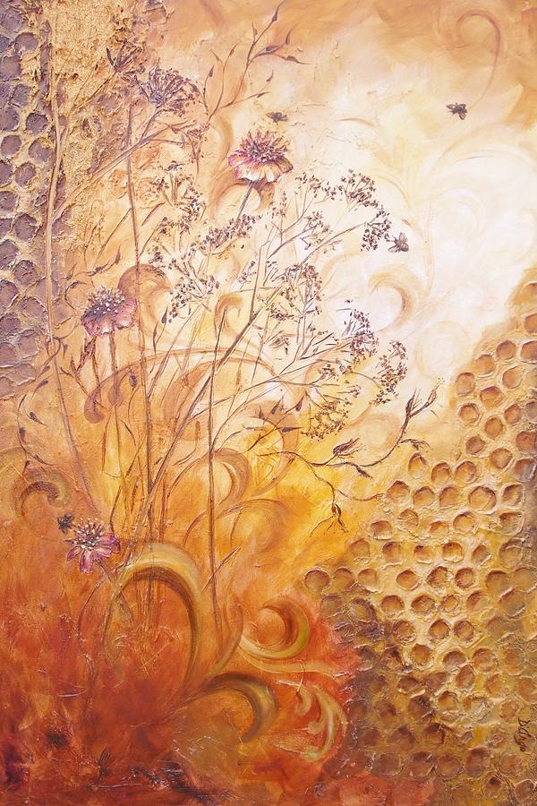 What the Buzz is About Painting by Dina Dargo