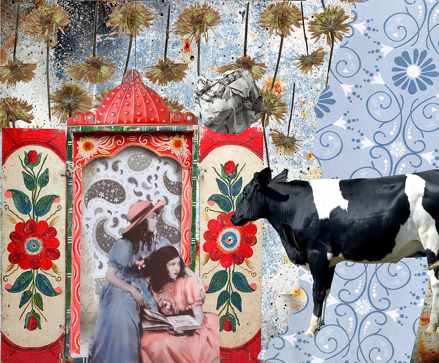 Flower Digital Art - What the Cow by Patti Ann Ridlon