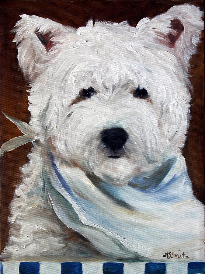 Dog Painting - Whats for Supper by Mary Sparrow