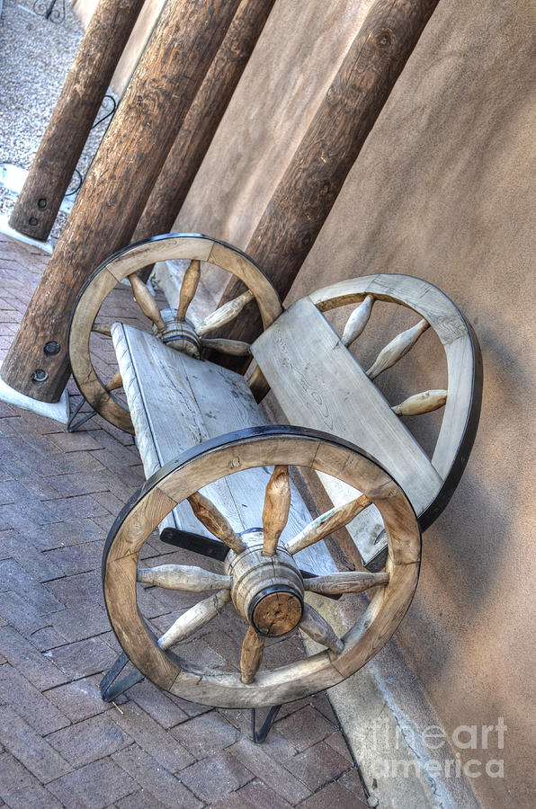 Wheel Bench Photograph by Donna Greene