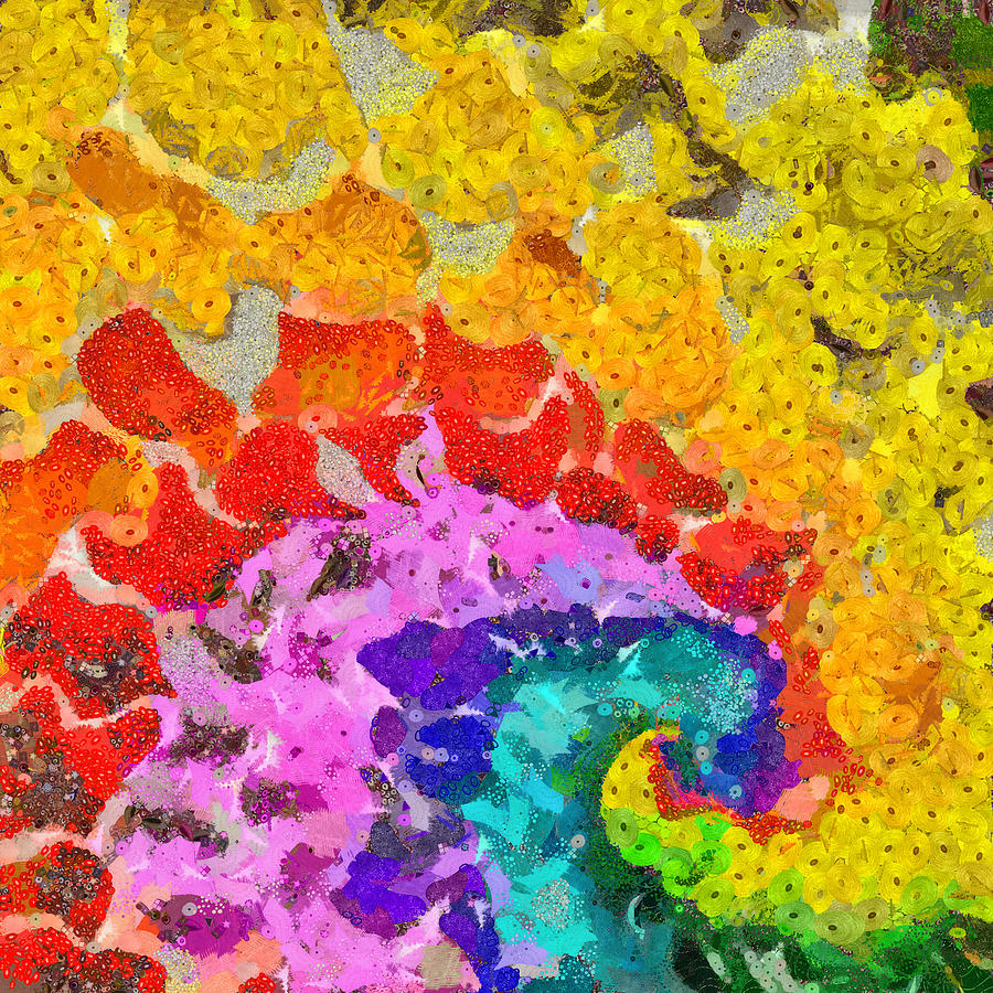 When Klimt Meets A Rainbow Digital Art by Angelina Tamez