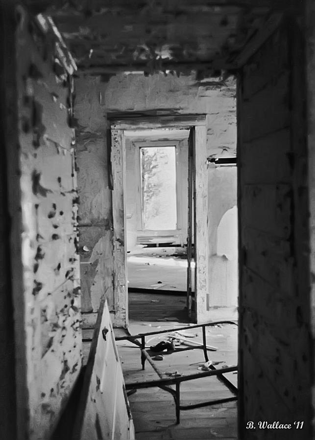 When One Door Opens... Grayscale Photograph by Brian Wallace