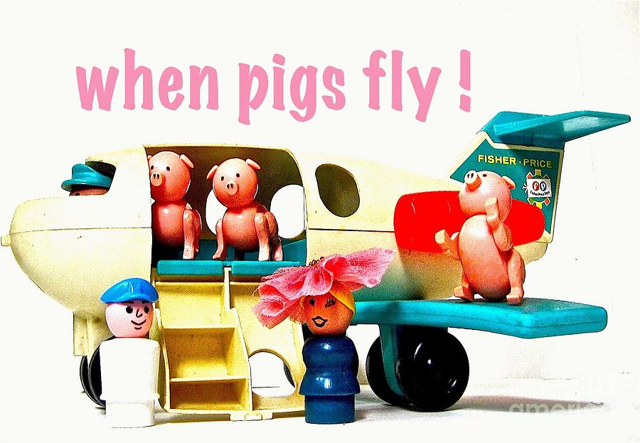 Pig Photograph - When Pigs Fly by Ricky Sencion