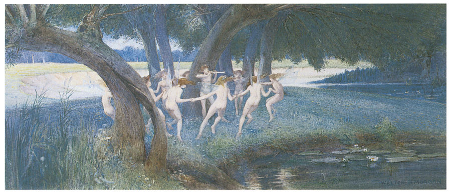 Fays Painting - Where Rural Fays and Fairies Dwell by Walter Jenks Morgan Fays Painting - Where Rural Fays and Fairies Dwell by Walter Jenks Morgan