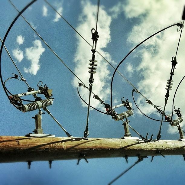 Wires Photograph - Where Sky Pins To Earth by Resonate Iphoneography