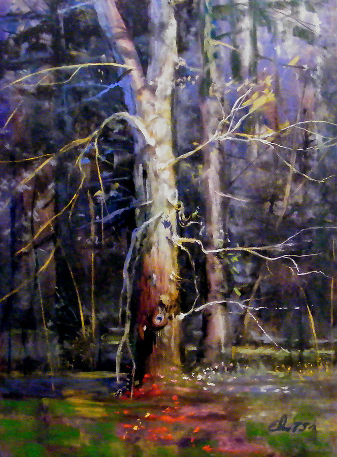 Where the Woods Get Heavy Painting by Tom Christopher