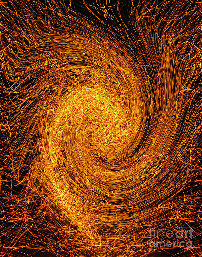 Abstract Photograph - Whirlpool of Fire by Peter Piatt