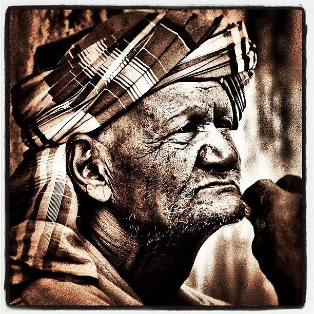 Travel Photograph - whiskers Village Elder, Gujarat by Jonathan Tyrrell 