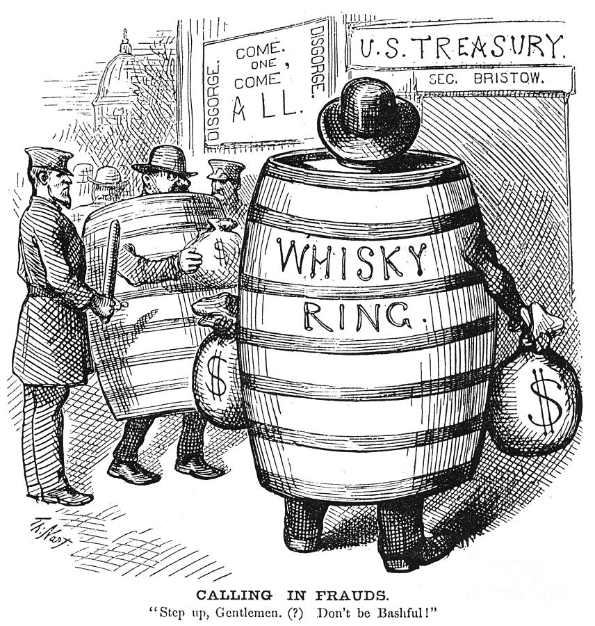 Whisky Ring Cartoon, 1875 Photograph by Granger