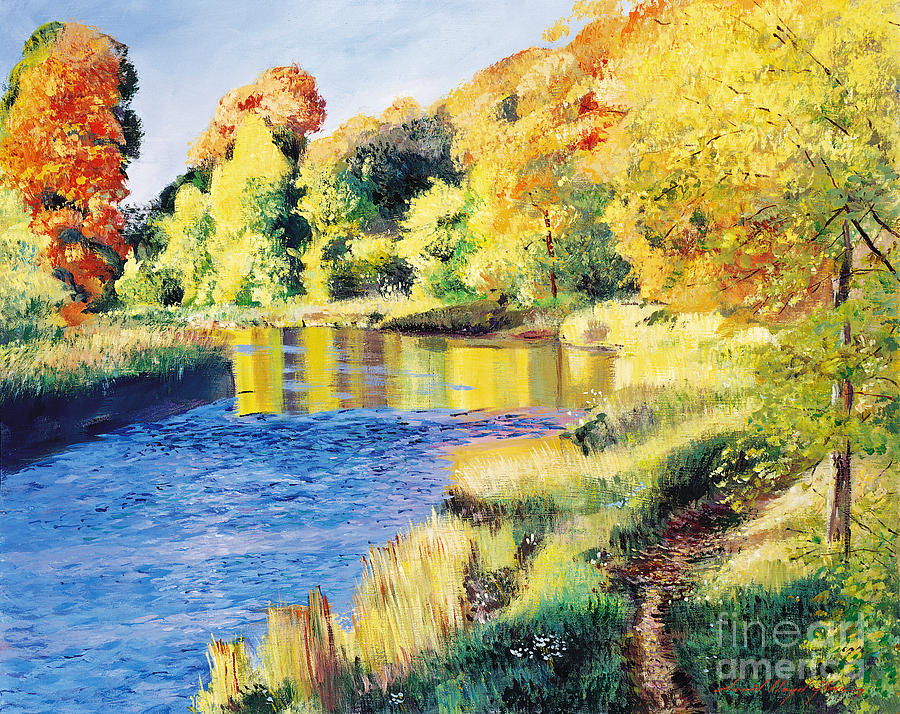 Tree Painting - Whispering River by David Lloyd Glover