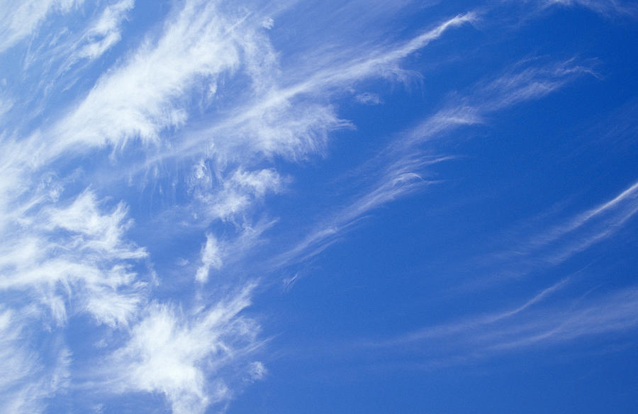 Whispy Stark White Cirrus Clouds Photograph by Jason Edwards