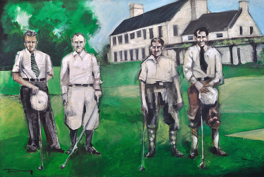 Whistling Straits Boys Painting by Tim Nyberg