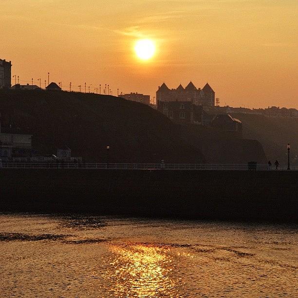 Sunset Photograph - Whitby at sunset by Silva Halo