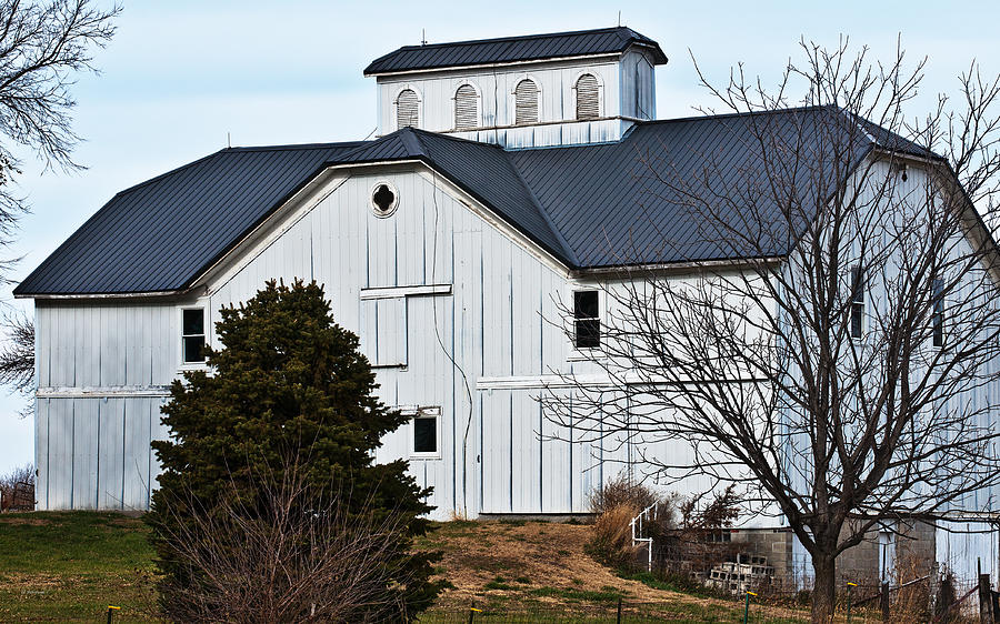White Barn Photograph by Ed Peterson
