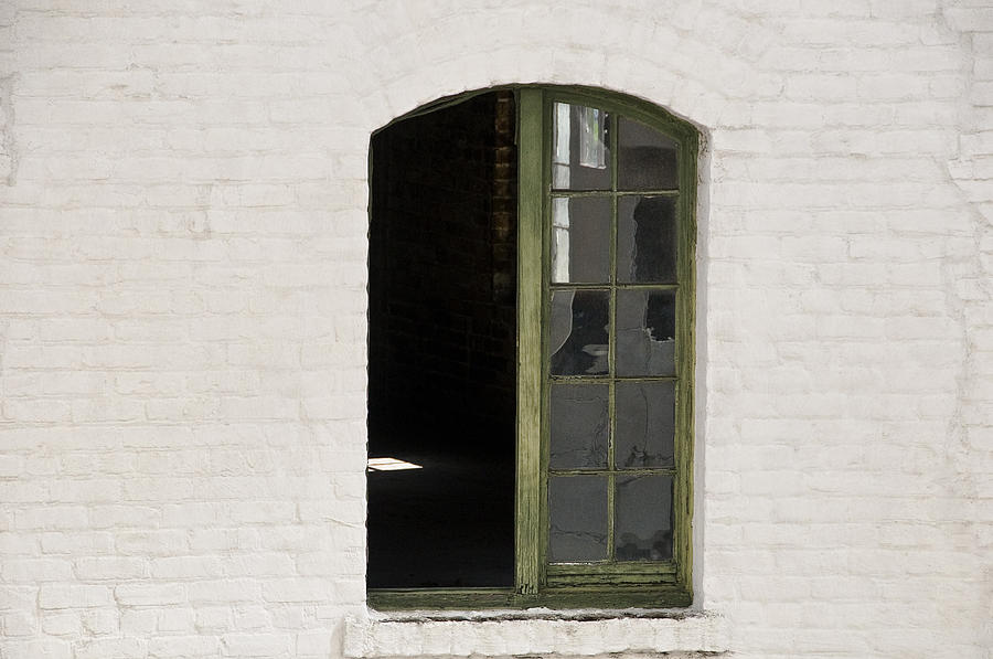 White Brick and Broken Window Photograph by Ray Laskowitz