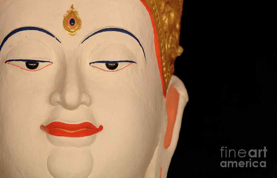 White Buddha Face Photograph by Bob Christopher